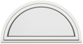 Retro Flexibel, Halvrunt fast fönster med blindbåge utsida