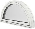 Retro Flexibel, Halvrunt fast fönster med blindbåge utsida