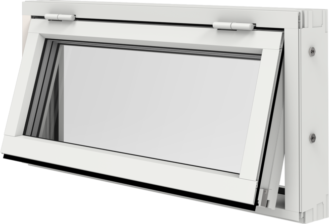 Original Alu 100, Överkantshängt fönster utsida öppet