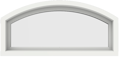 Retro Flexibel, fast fönster med välvd överkant och blindbåge insida