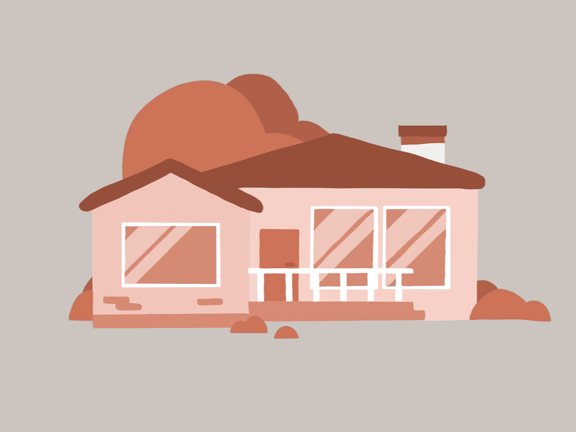 Illustration av villa